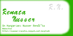 renata nusser business card